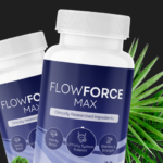 Two bottles of flowforce max next to a plant.