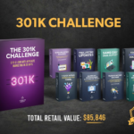 A book cover with the words " 3 0 1 k challenge ".