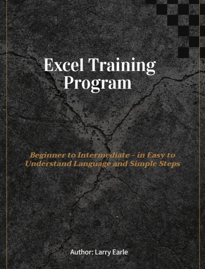 Book cover of Excel Training Program.